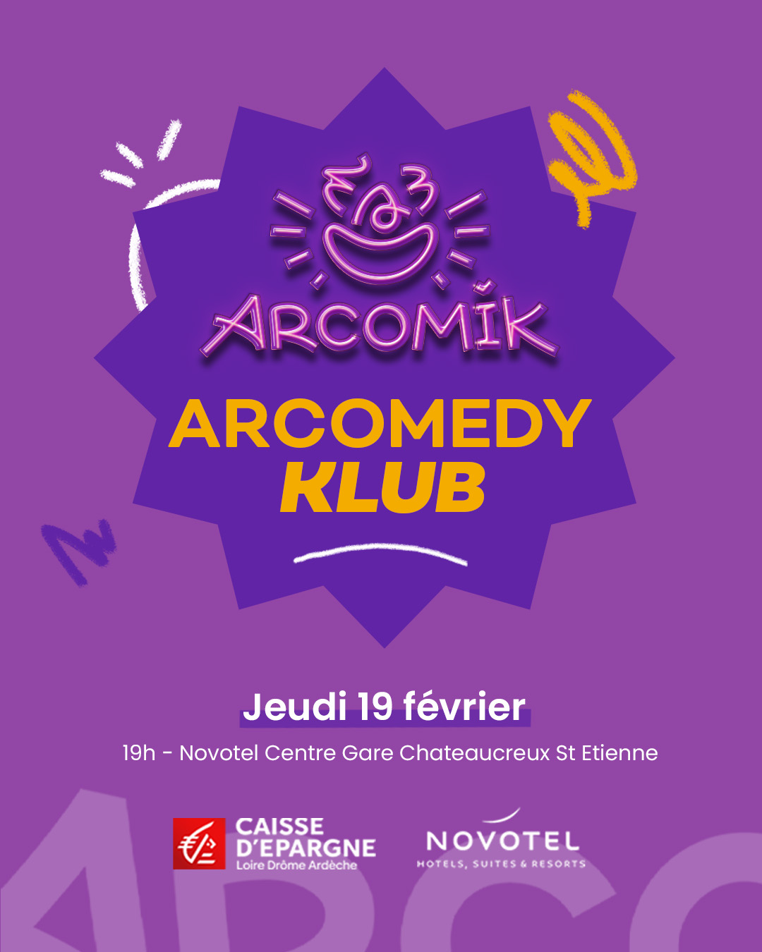 Arcomedy klub 2026 jeudi Arcomedy klub 2026 jeudi